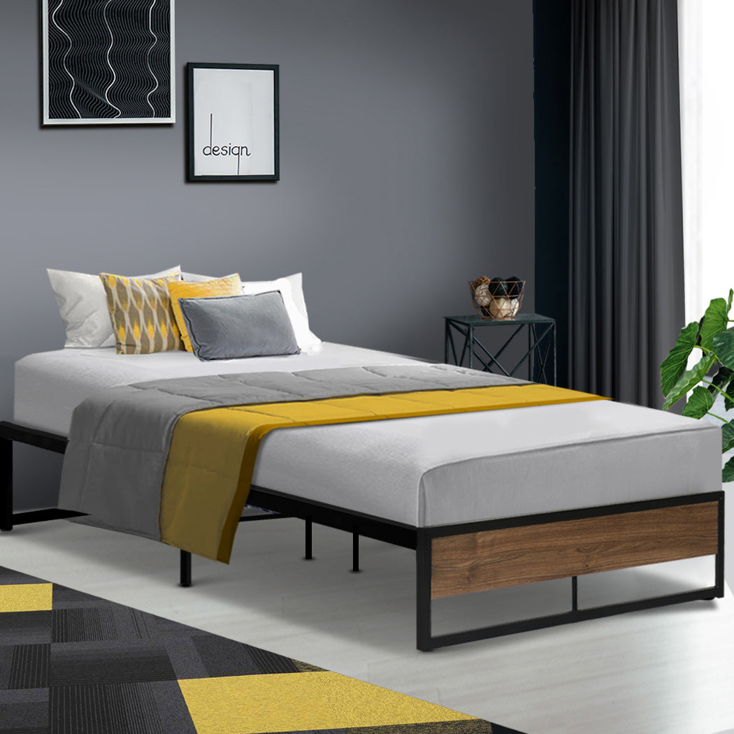 Artiss Bed Frame Metal Frame Bed Base OSLO - King Single