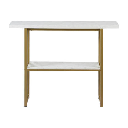 Artiss Console Table Marble Effect White&Gold