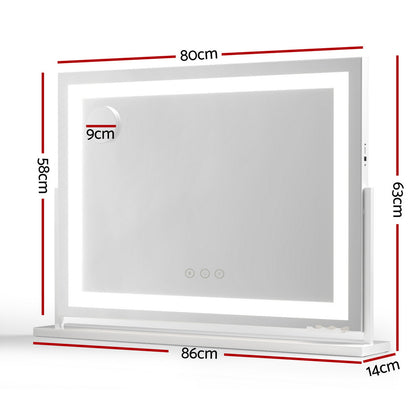 Embellir Makeup Mirror 80x58cm 360～ Rotatable Vanity Mirror with Lights Bright Light Strip Adjustable