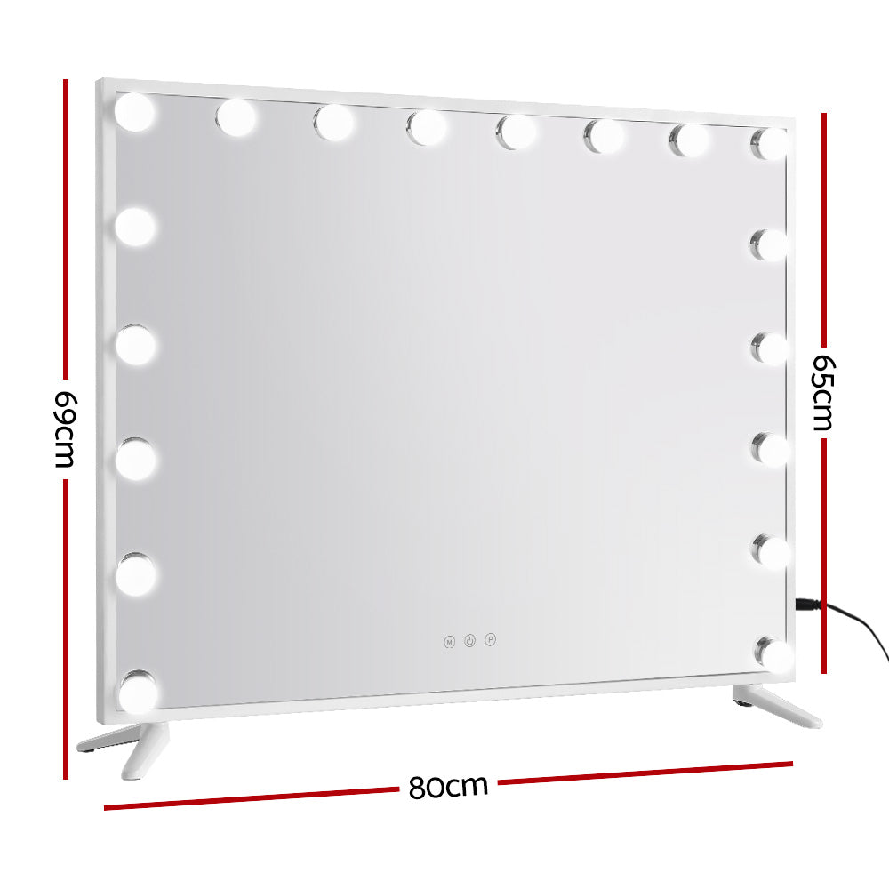 Embellir Makeup Mirror Hollywood 80x65cm 18 LED with Light Vanity Dimmable Wall