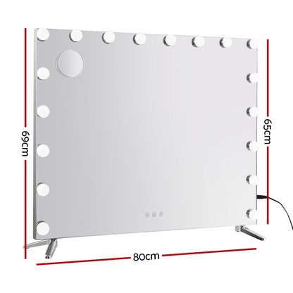 Embellir Makeup Mirror 80X65cm Hollywood with Light Vanity Dimmable Wall 18 LED