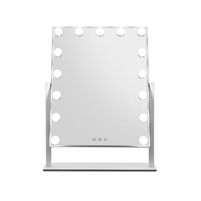 Embellir Makeup Mirror 40X50cm Hollywood with Light Round 360&deg; Rotation 15 LED