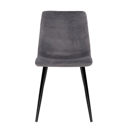 Artiss Dining Chairs Set of 4 Velvet Horizontal Slope Grey