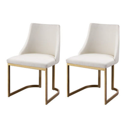 Artiss Dining Chairs Linen Fabric Beige Set Of 2 Balen