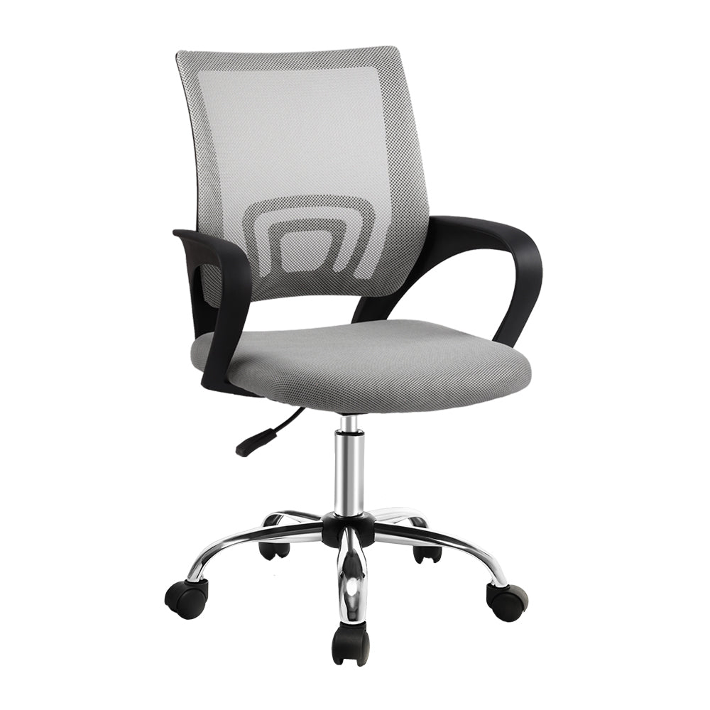 Artiss Mesh Office Chair Mid Back Grey