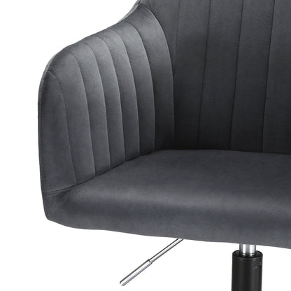 Artiss Office Chair Velvet Seat Dark Grey