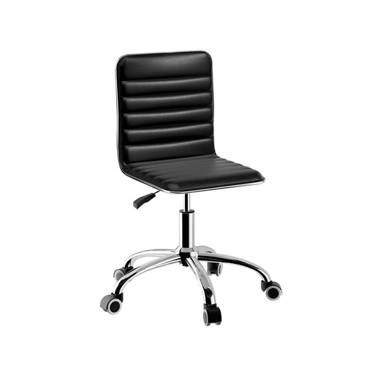 Artiss Office Chair Computer Desk Gaming Chairs PU Leather Low Back Black