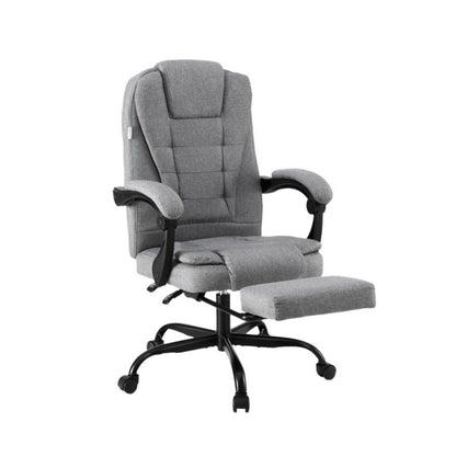 Artiss Office Chair Executive Fabric Seat Racing Computer Desk Chairs Footrest