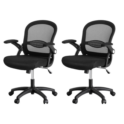 Artiss 2x Mesh Office Chair Computer Gaming Desk Chairs Work Study Mid Back