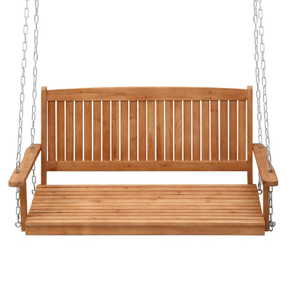 Gardeon Porch Swing Chair With Chain Outdoor Furniture Wooden Bench 2 Seater