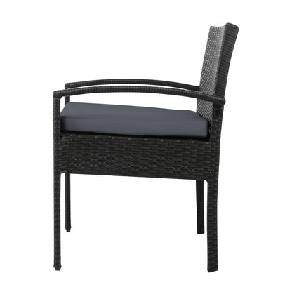 Gardeon Outdoor Dining Chairs Patio Furniture Rattan Lounge Chair Cushion Felix