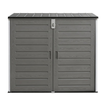 Gardeon Outdoor Storage Box 1170L Container Lockable Cabinet Tool Organizer Shed Grey