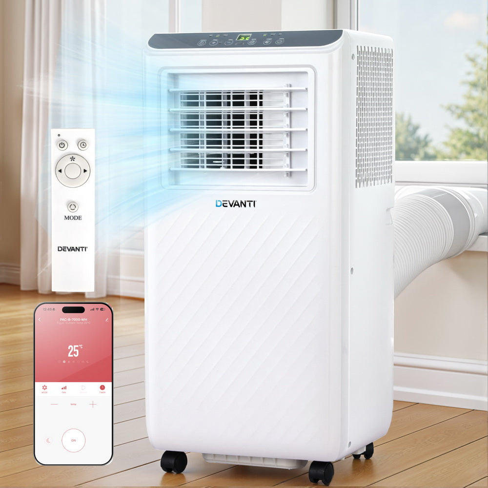 3-in-1 Devanti Portable Air Conditioner Dehumidifier Fan 7000BTU