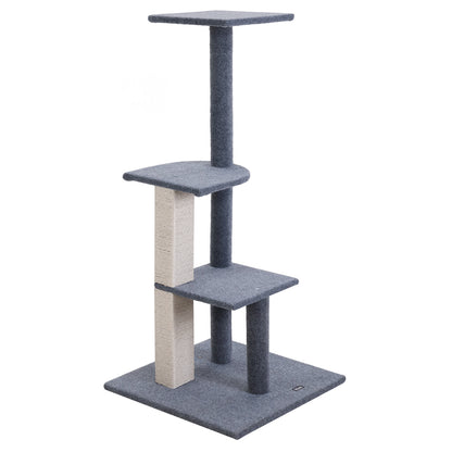 i.Pet Cat Tree 124cm Scratching Post Tower Scratcher Trees Wood Condo Board