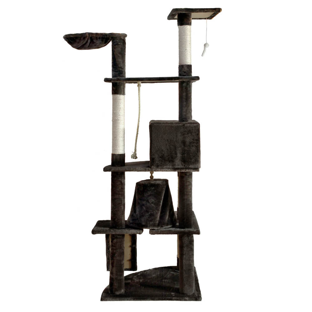 i.Pet Cat Tree 193cm Tower Scratching Post Scratcher Condo House Trees Grey