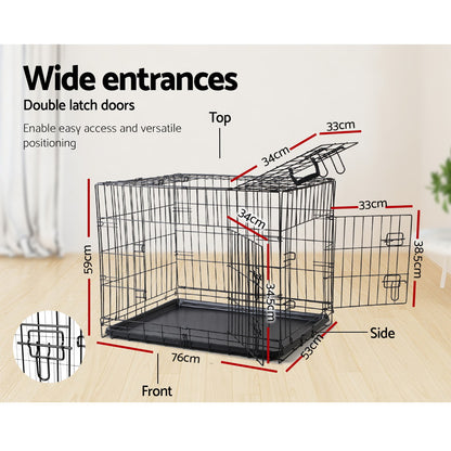 i.Pet 36" Dog Cage Crate Kennel 3 Doors