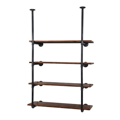 Artiss Bookshelf DIY Pipe Shelf 4 Tiers - INGE