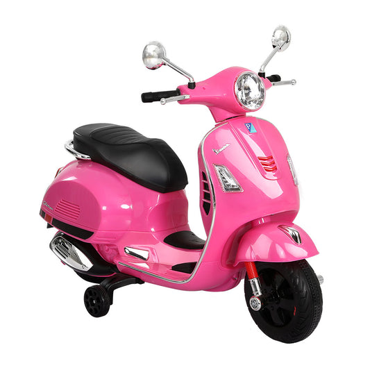 Kids Electric Ride On Car Motorcycle Motorbike Vespa Licensed GTS Pink