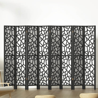 Artiss 8 Panel Room Divider Screen 325x170cm Clover Black