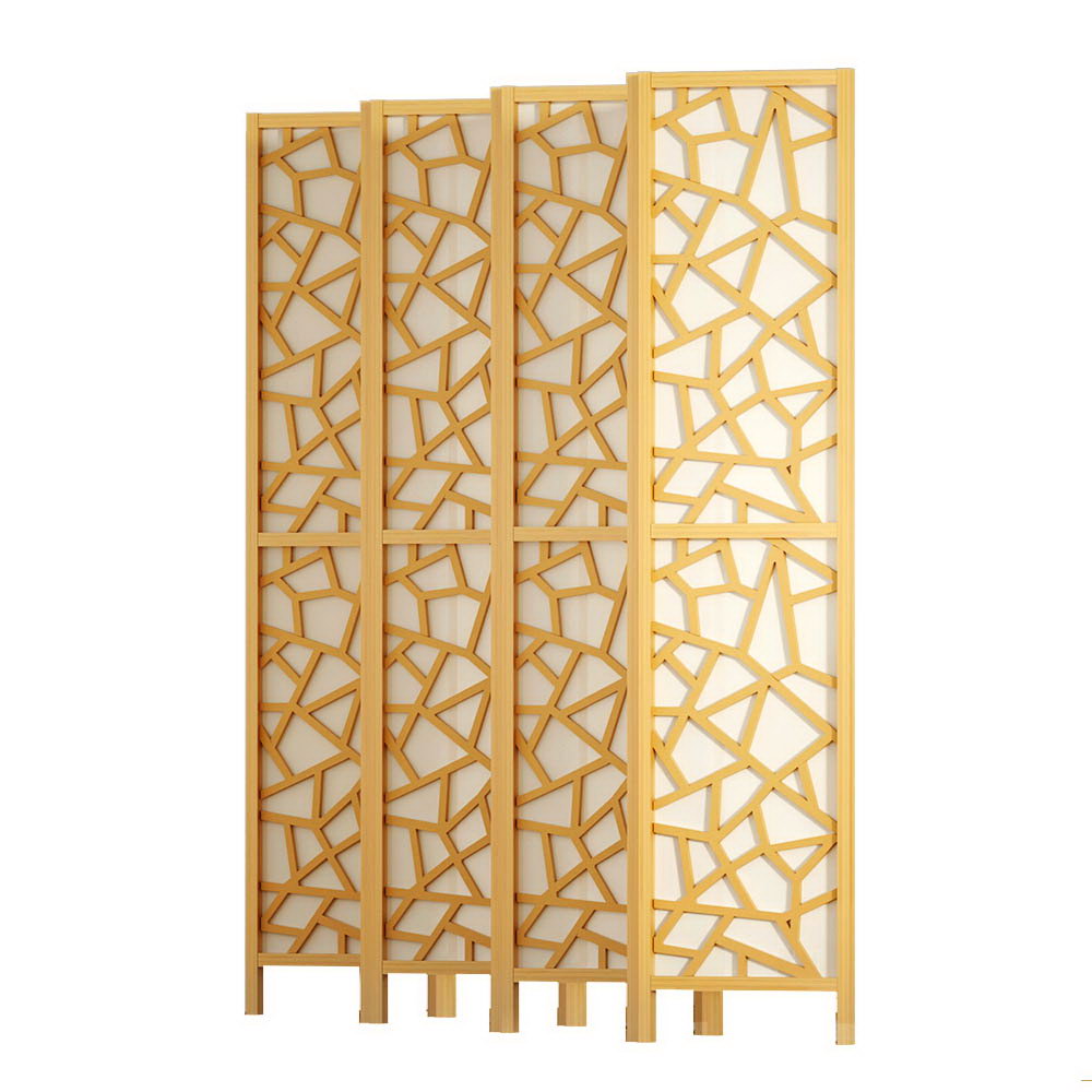 Artiss 8 Panel Room Divider Screen 325x170cm Clover Natural