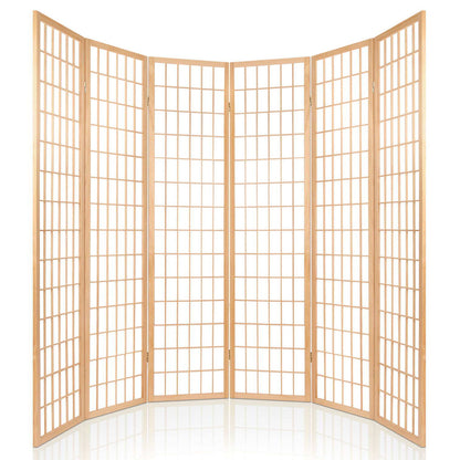 Artiss 6 Panel Room Divider Screen 261x179cm Natural