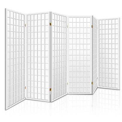 Artiss 6 Panel Room Divider Screen 261x179cm White