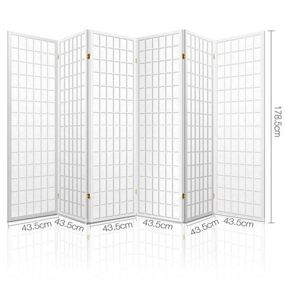 Artiss 6 Panel Room Divider Screen 261x179cm White