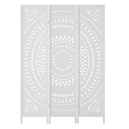 Artiss 3 Panel Room Divider Screen 132x170cm Circle White