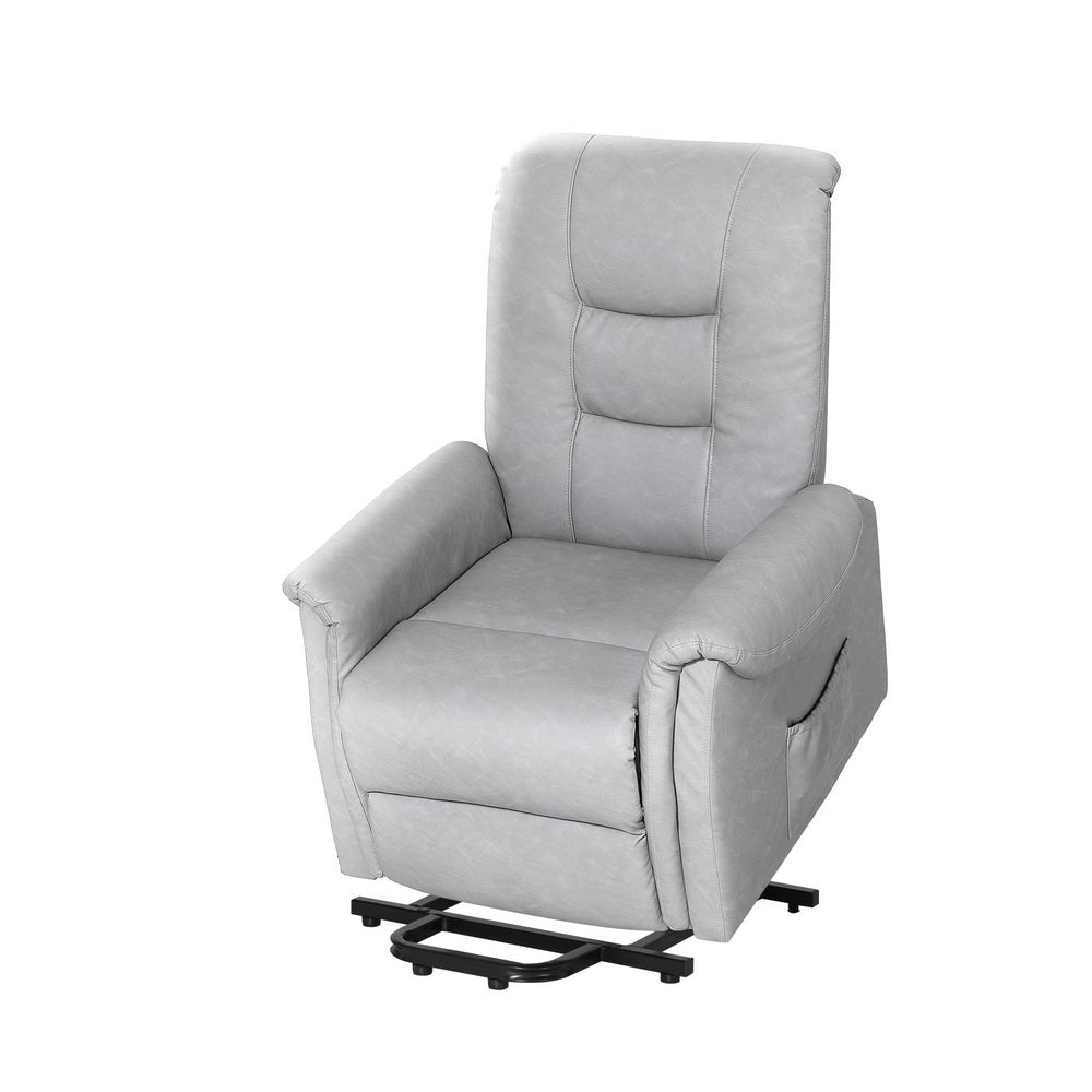 Artiss Recliner Chair Lift Assist Chair Grey Leather