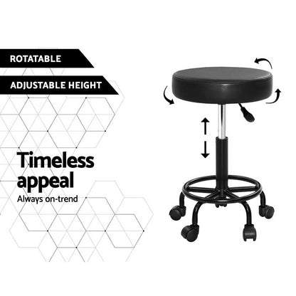 Artiss Salon Stool Round Swivel Chair