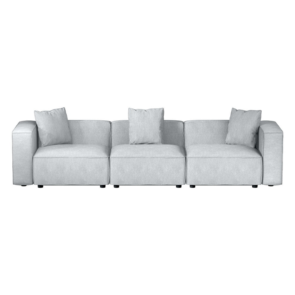 Artiss Modular Sofa Chaise Set 3-Seater Grey