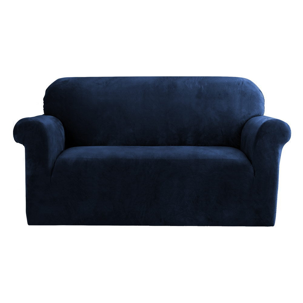 Artiss Sofa Cover Couch Covers 2 Seater Velvet Sapphire