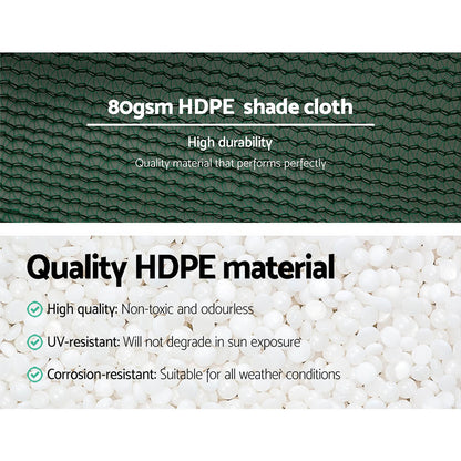 Instahut 30% Shade Cloth 3.66x30m Shadecloth Wide Heavy Duty Green