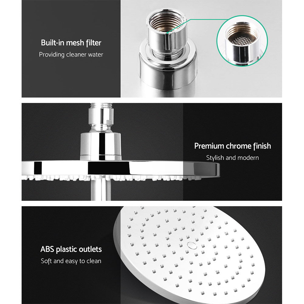 Cefito 9'' Rain Shower Head Set Handheld Round High Pressure Chrome