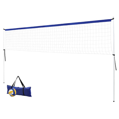 Everfit 6M Portable Volleyball Net Set Adjustable Height Multi-Sport Net with Ball and Bag