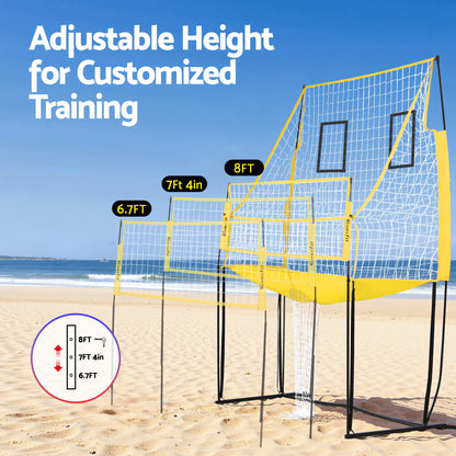 Everfit 8ft Volleyball Net Free-standing Adjustable Height Portable with Ball and Bag