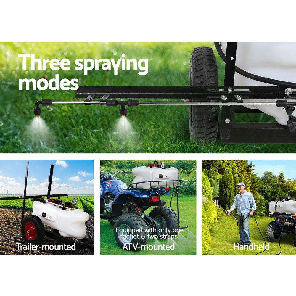 Giantz Weed Sprayer 60L Trailer 1.5M Boom Garden Spray