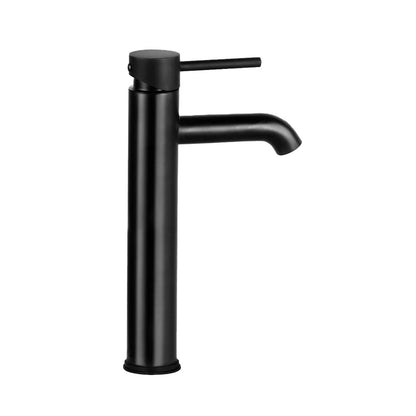 Cefito Bathroom Basin Mixer Tap Round Tall Faucet Vanity Laundry Black