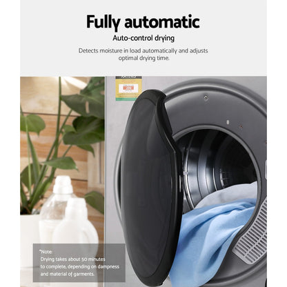 Devanti Tumble Dryer 5kg Fully Auto Silver