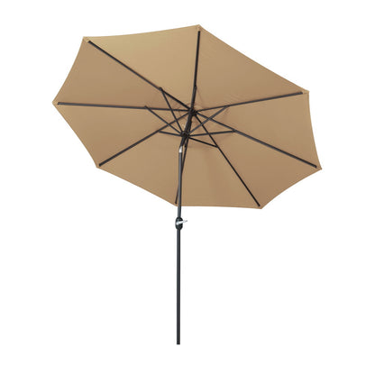 Instahut 3m Outdoor Umbrella Beach Pole Garden Patio Tilt Beige