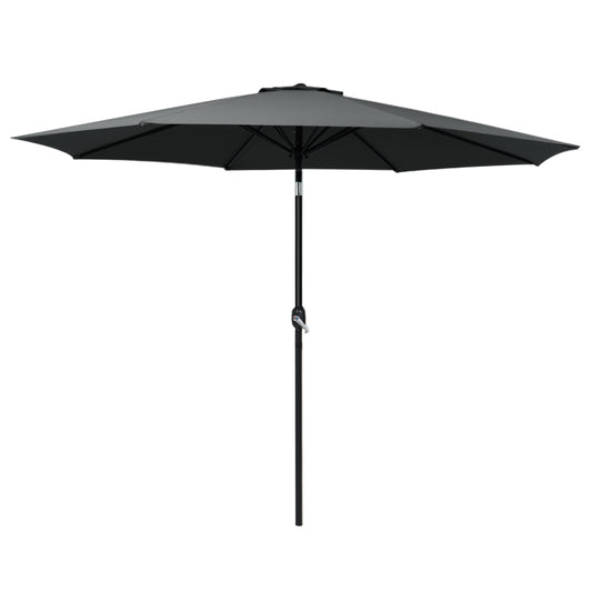 Instahut 3m Outdoor Umbrella Beach Pole Garden Patio Tilt Black