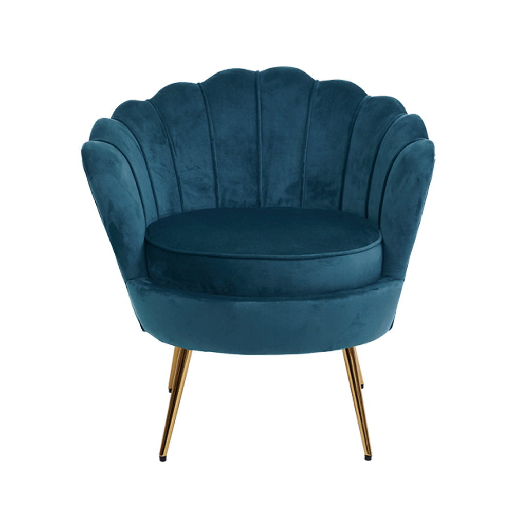 Artiss Armchair Velvet Blue Callista