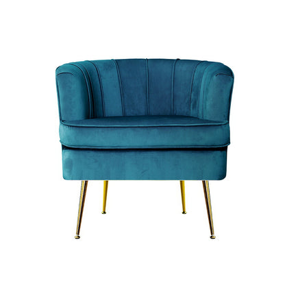 Artiss Armchair Velvet Blue Norvia