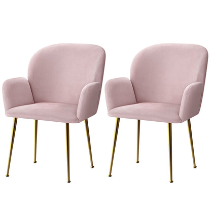 Artiss Dining Chairs Set of 2 Velevt Pink Kynsee