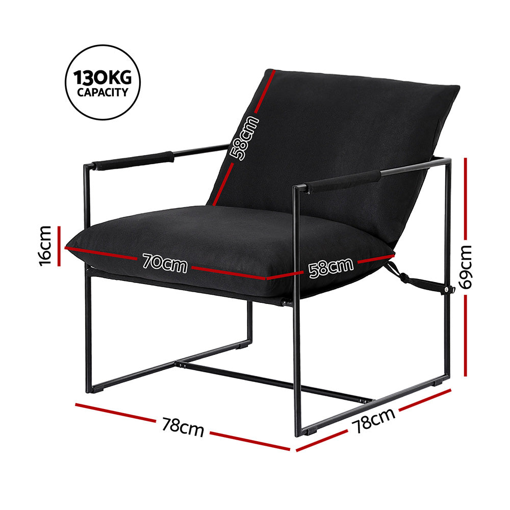 Artiss Armchair Lounge Chair Sling Black