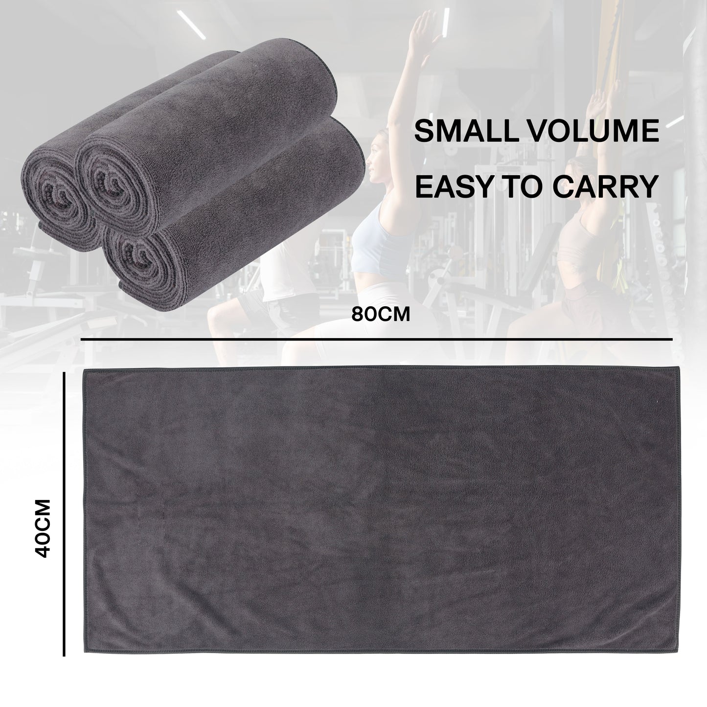 Gymeek Microfiber Gym Towel Set of 3