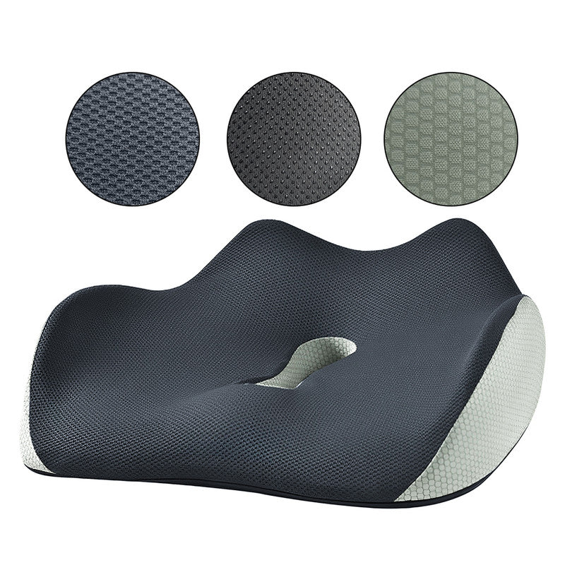 Hivvago Memory Foam Seat Cushion – Ergonomic Support for Office, Car & Home, Grey