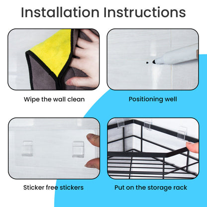 Hivvago Stainless Steel Bathroom Organizer Shelves