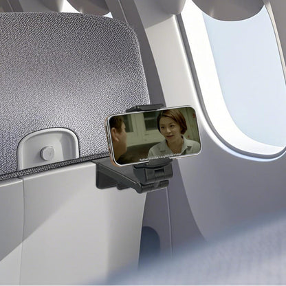Urbanoki Airplane Phone Holder Mount 360° Rotation Stand for Travel Desk - Black