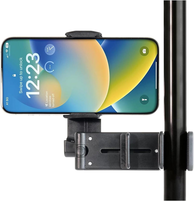 Urbanoki Airplane Phone Holder Mount 360° Rotation Stand for Travel Desk - Black